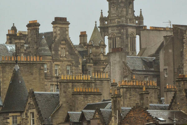 Architecture Poster featuring the photograph Chimney pots of Edinburgh by Bill Mock