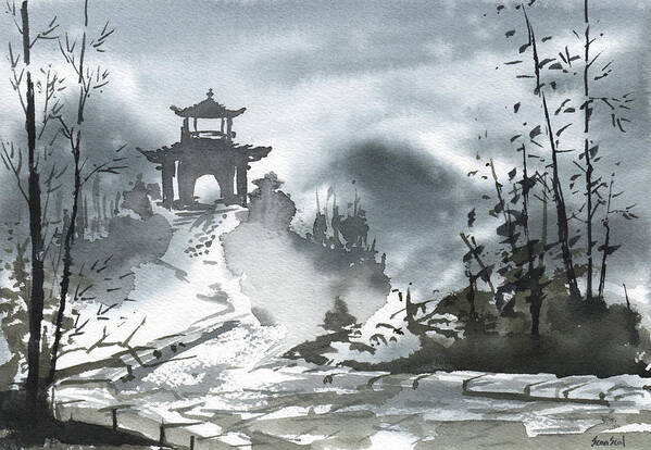 China Poster featuring the painting Chinese Landscape by Sean Seal