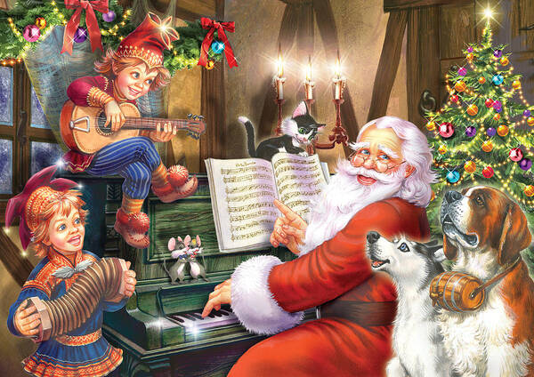 Zorina Baldescu Poster featuring the digital art Christmas Carols by MGL Meiklejohn Graphics Licensing
