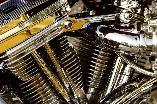 Harley Davidson Poster featuring the photograph Chrome by Dennis Hedberg