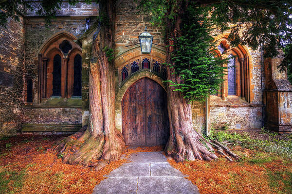 Arch Poster featuring the photograph Church Door, Stow On The Wold by Joe Daniel Price