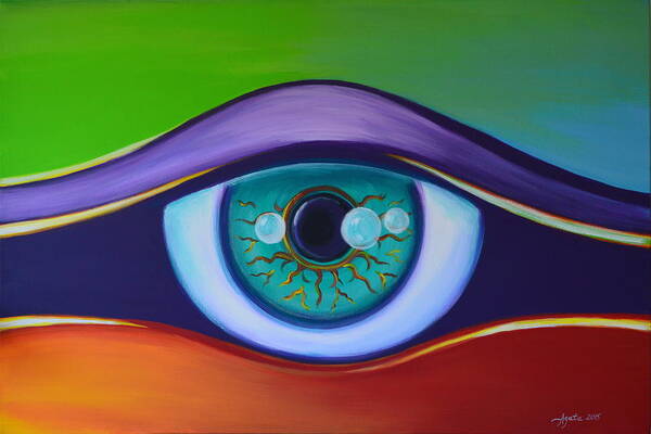 Third Eye Poster featuring the painting Divine Protection by Agata Lindquist