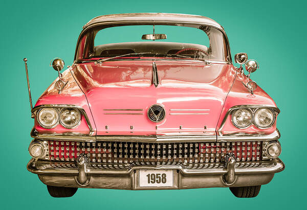 1958 Poster featuring the photograph Classic Buick 1958 Century Car by Mr Doomits