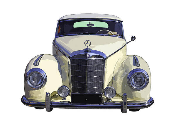 Mercedes Benz 300 Poster featuring the photograph Classic White Mercedes Benz 300 by Keith Webber Jr