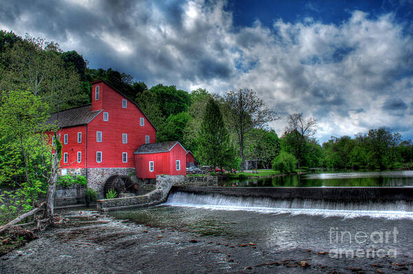 Countryside Poster featuring the photograph Clinton Red Mill House by Lee Dos Santos