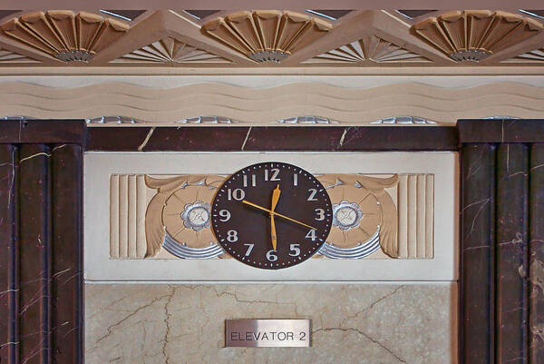 Clock Poster featuring the photograph Clock - Art Deco - Interior Design by Nikolyn McDonald