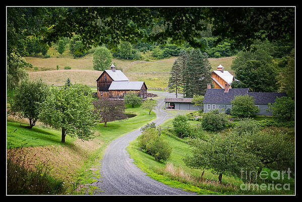 Sleepy Poster featuring the photograph Cloudland Farm Woodstock Vermont by Edward Fielding