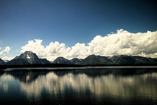 Landscape Poster featuring the photograph Clouds In The Grand Tetons by Jeff Swan