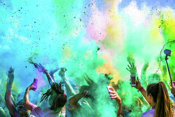 Color Poster featuring the photograph Color Run by Eunice Kim