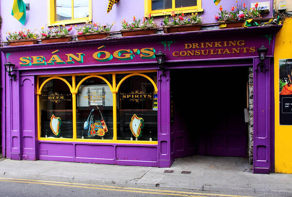 Pub Poster featuring the photograph Colorful Irish Pub by Aidan Moran
