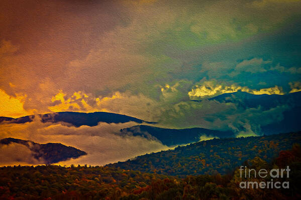 Autumn Poster featuring the photograph Colorful Morning On Skyline Drive by Dawn Gari