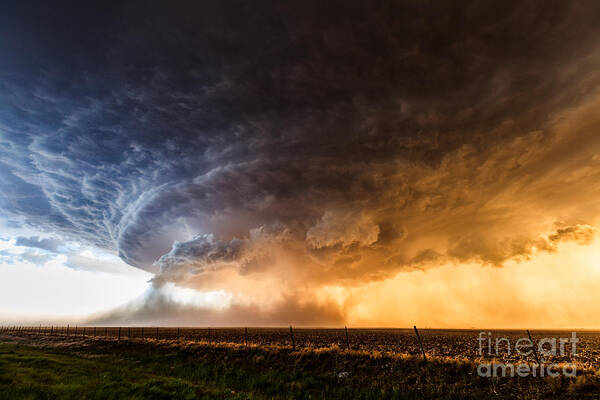 Storm Poster featuring the photograph Colorful storm by Marko Korosec