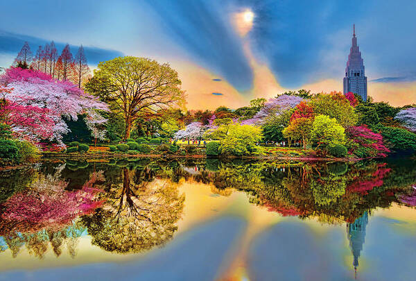 Shinjuku Poster featuring the photograph Colors of Spring by Midori Chan