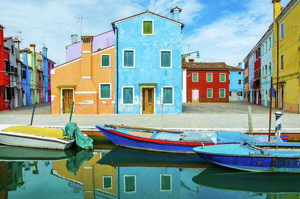 Tranquility Poster featuring the photograph Colourful Burano by Federica Gentile