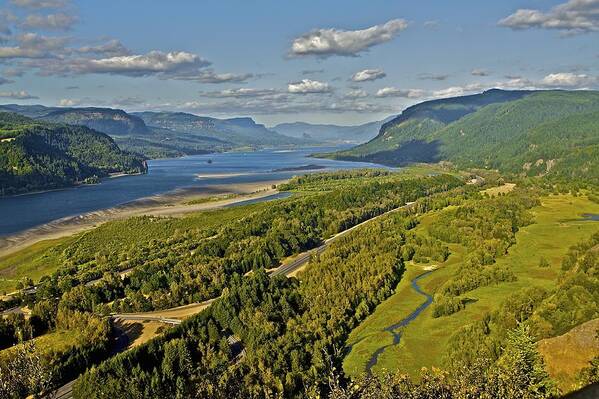 Columbia River Gorge Poster featuring the photograph Columbia Gorge by SC Heffner