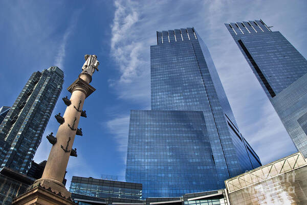 Building Poster featuring the photograph Columbus Circle and Time Warner Center by Phil Cardamone