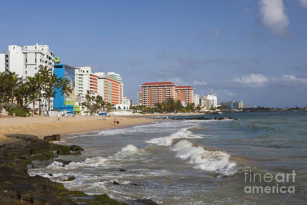 Built Structure Poster featuring the photograph Condado Beach San Juan Puerto Rico by Bryan Mullennix