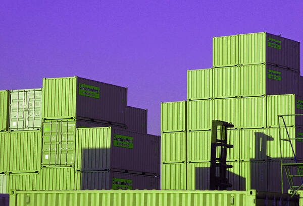 Shipping Container Poster featuring the photograph Containers 18 by Laurie Tsemak