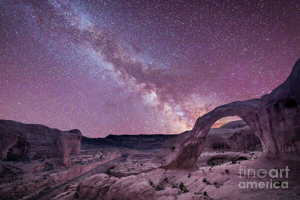Sunset Poster featuring the photograph Corona Arch Milky Way by Michael Ver Sprill