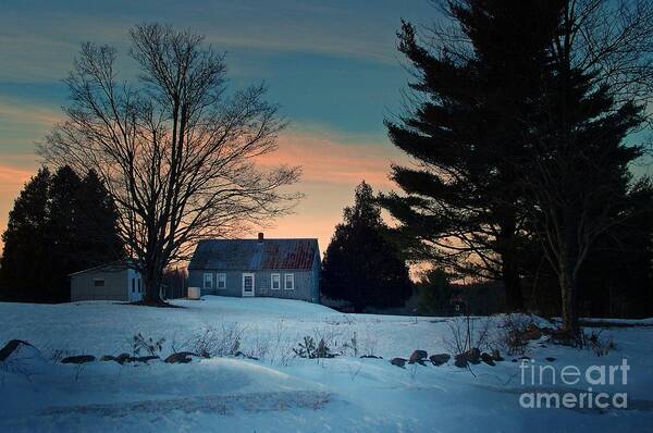 Photography Poster featuring the photograph Countryside Winter Evening by Joy Nichols