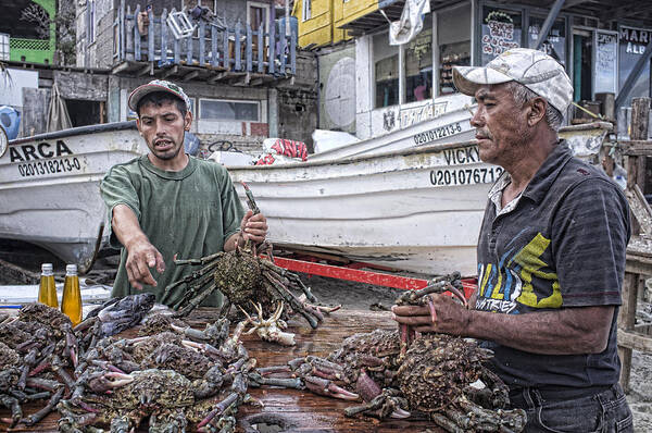 Popotla Poster featuring the photograph Crabbers at Popotla by Hugh Smith