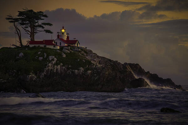 Crescent City Poster featuring the photograph Crescent City Lighthouse by Don Hoekwater Photography