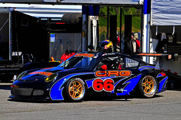 Porsche Poster featuring the photograph CRG 66 at Porsche Cup by Mike Martin