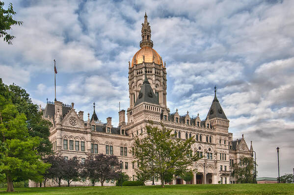 Buildings Poster featuring the photograph CT State Capitol Building by Guy Whiteley