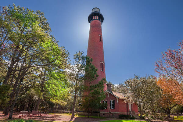 Architecture Poster featuring the photograph Currituck Beach Lighthouse by Mary Almond