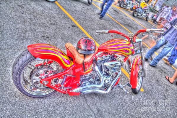 Hdr Imagaing Poster featuring the photograph Custom Bike by Jim Lepard