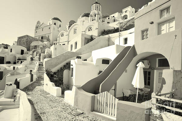 Santorini Poster featuring the photograph Cycladic Style Houses by Aiolos Greek Collections