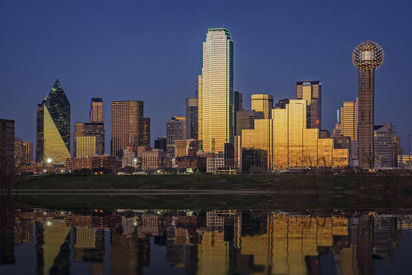 Dallas Poster featuring the photograph Dallas at Dusk by Rick Berk