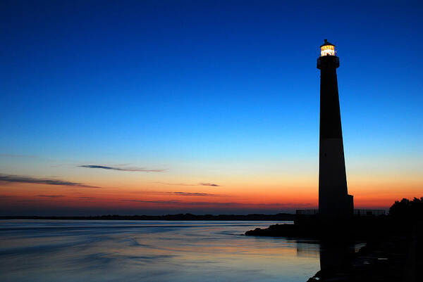 Barnegat Lighthouse Poster featuring the photograph Dawn at Barnegat Light by James Kirkikis