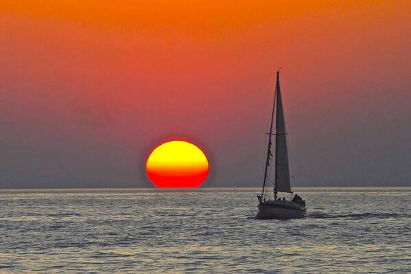 Sunset Poster featuring the photograph Days End by Frozen in Time Fine Art Photography