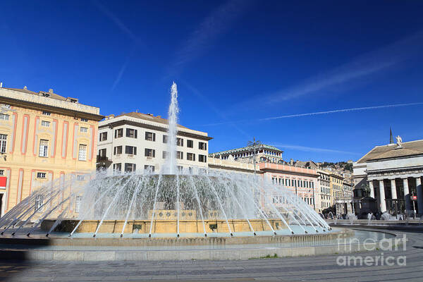 Architecture Poster featuring the photograph De Ferrari square - Genova by Antonio Scarpi