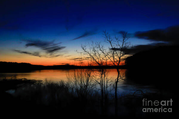 Sunset Poster featuring the photograph DeGray Lake Sunset by Jim McCain