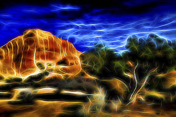 Nature Poster featuring the digital art Desert Garden 3 by William Horden