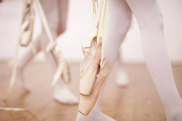 Ballet Dancer Poster featuring the photograph Detail Of Ballerinas Legs Leaving Dance by Zero Creatives