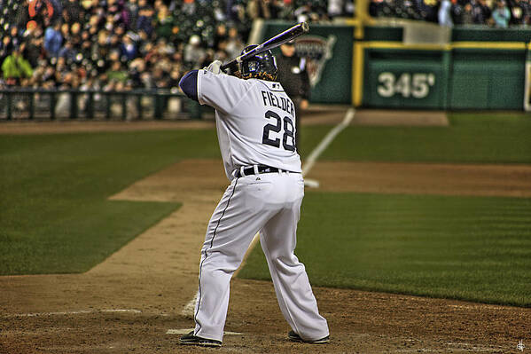 Prince Fielder Poster featuring the photograph Detroit Tiger Prince Fielder by A And N Art