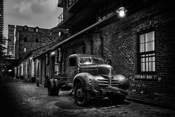 Toronto Poster featuring the photograph Distillery District Toronto Mono by Ian Good