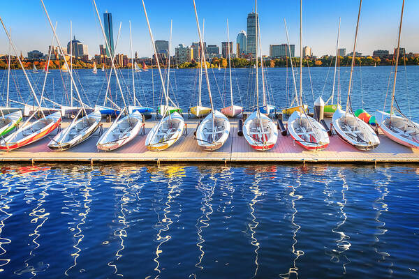 Back Bay Poster featuring the photograph Do Sailboats Doodle by Sylvia J Zarco