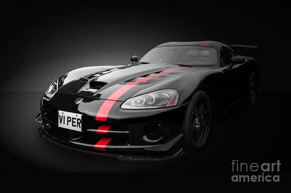 Dodge Poster featuring the photograph Dodge Viper SRT by Matt Malloy