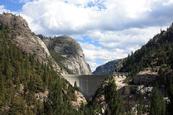 Nature Poster featuring the photograph Donnell Lake Dam by Daniel Schubarth