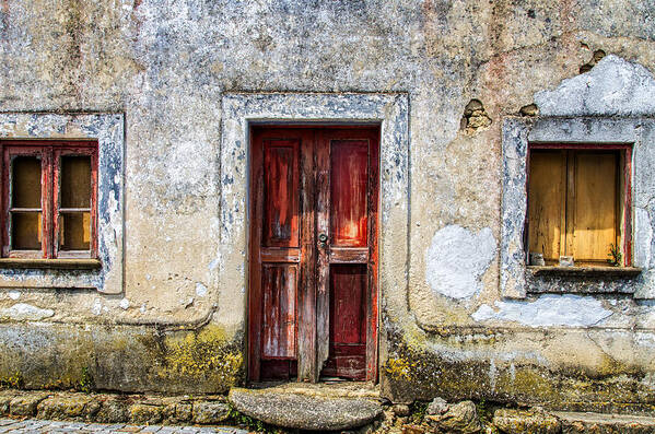 Antique Poster featuring the photograph Door and windows by Paulo Goncalves