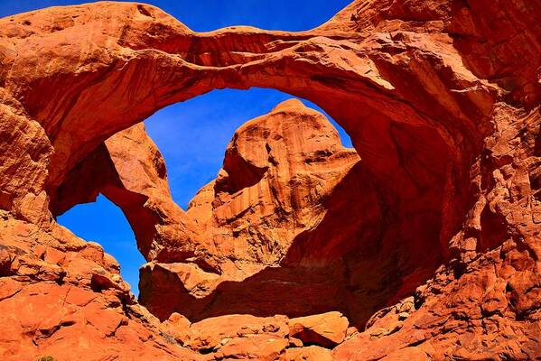 Arches National Park Double Arch Poster featuring the photograph Double Arch by Walt Sterneman