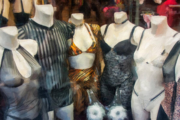 Lingerie Poster featuring the digital art Dress for Success in Paris by Bruce McFarland