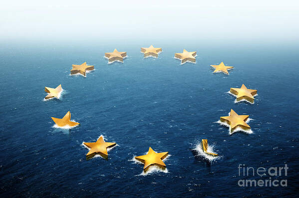 Bankruptcy Poster featuring the photograph Drifting Europe by Carlos Caetano