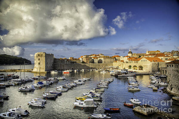 Croatia Poster featuring the photograph Dubrovnik Harbor by Timothy Hacker