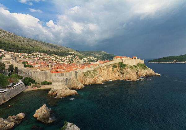 Tranquility Poster featuring the photograph Dubrovnik Walls And Old City In Croatia by © Frédéric Collin