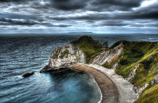 Hdr Durdle Door Uk Poster featuring the photograph Durdle Door HDR by Ernestas Papinigis